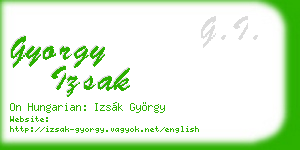 gyorgy izsak business card